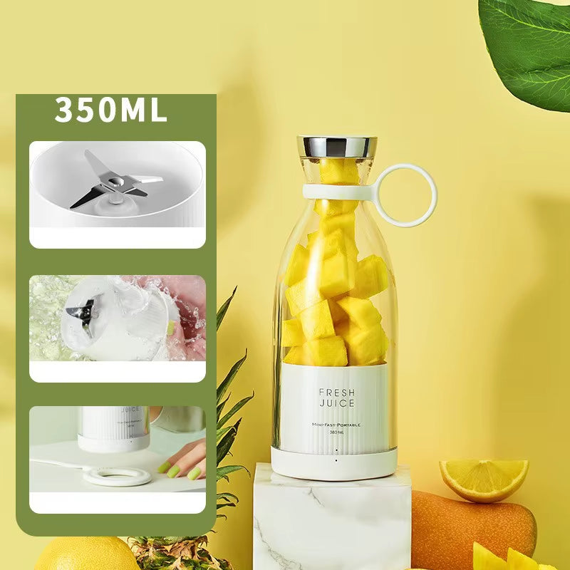 Portable 350ml Rechargeable USB Smoothie Mixer and Mini Fruit Blender