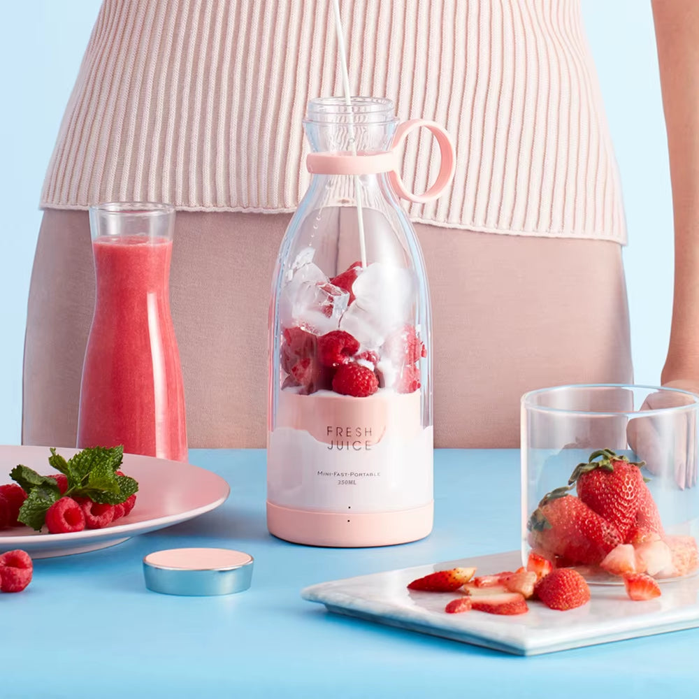 Portable 350ml Rechargeable USB Smoothie Mixer and Mini Fruit Blender